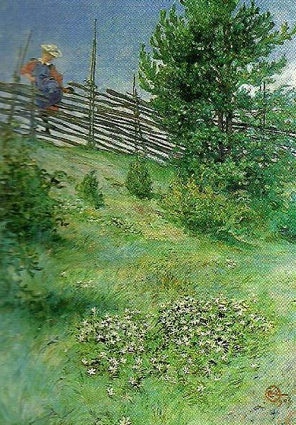 Carl Larsson flicka vid gardesgarden Sweden oil painting art